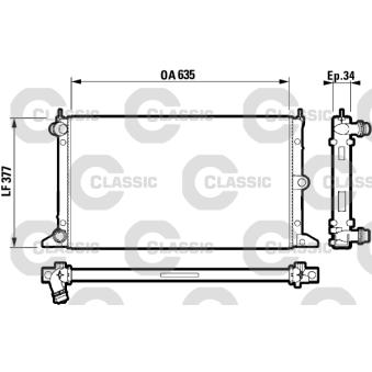Radiateur, refroidissement du moteur VALEO OEM 1209604