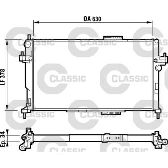 Radiateur, refroidissement du moteur VALEO OEM 95513832