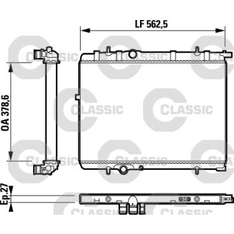 Radiateur, refroidissement du moteur VALEO OEM 1330Q1