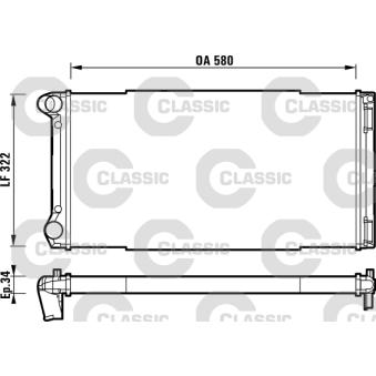 Radiateur, refroidissement du moteur VALEO 232913