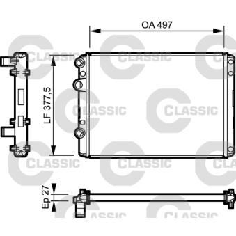 Radiateur, refroidissement du moteur VALEO OEM 6N0121253AE