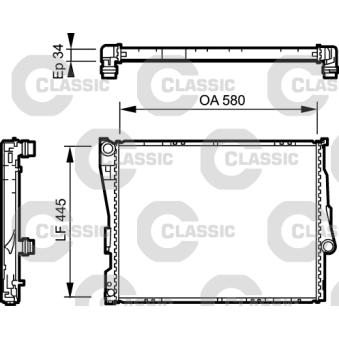 Radiateur, refroidissement du moteur VALEO OEM 17119071519