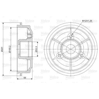 Tambour de frein VALEO OEM 424743 Tambour de frein VALEO OEM 424743