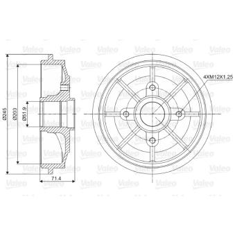 Tambour de frein VALEO OEM 424746 Tambour de frein VALEO OEM 424746
