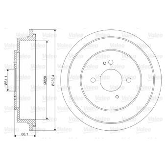 Tambour de frein VALEO [237017]