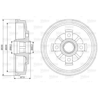 Tambour de frein VALEO [237025]