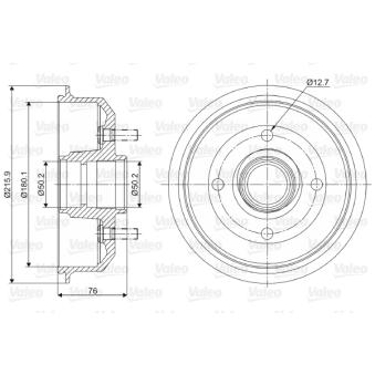 Tambour de frein VALEO OEM 1E0026251A