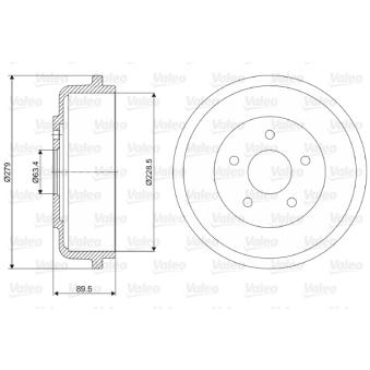 Tambour de frein VALEO OEM 4937319