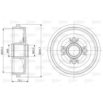 Tambour de frein VALEO OEM 432061HA0A