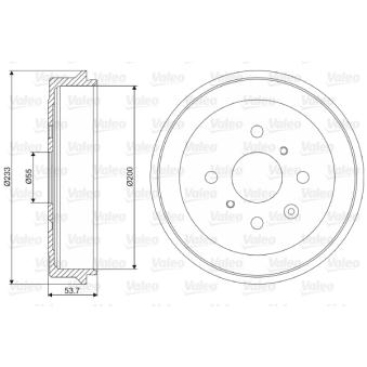 Tambour de frein VALEO OEM 424748 Tambour de frein VALEO OEM 424748