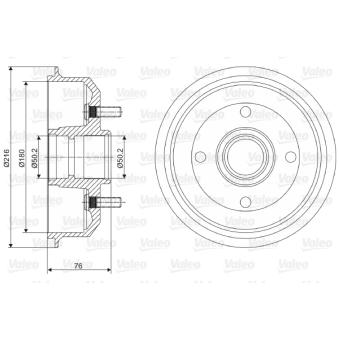Tambour de frein VALEO OEM 1045392 Tambour de frein VALEO OEM 1045392