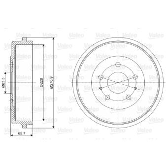 Tambour de frein VALEO 237069