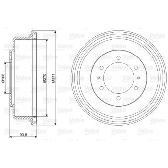 Tambour de frein VALEO OEM MB895470