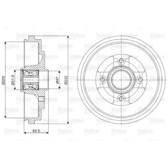 Tambour de frein VALEO OEM 9214294