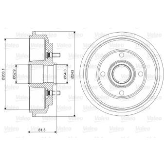 Tambour de frein VALEO OEM 1151001