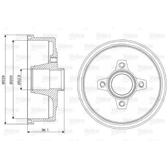 Tambour de frein VALEO OEM 9196290