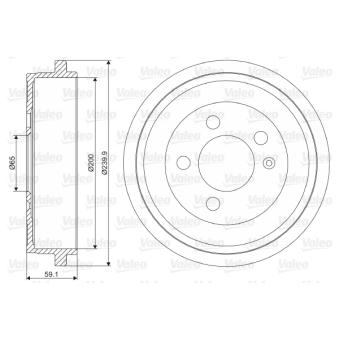 Tambour de frein VALEO OEM 6Q0609617 Tambour de frein VALEO OEM 6Q0609617