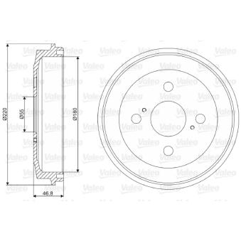 Tambour de frein VALEO OEM 42431B1021 Tambour de frein VALEO OEM 42431B1021