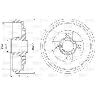 Tambour de frein VALEO OEM 4351185E50