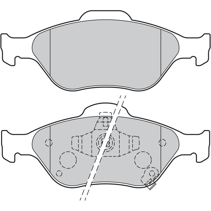 Jeu de 4 plaquettes de frein avant VALEO 301076 - Visuel 1