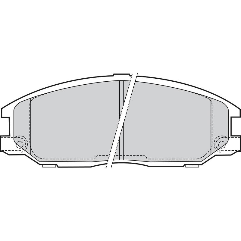 Jeu de 4 plaquettes de frein avant VALEO 301759 - Visuel 1