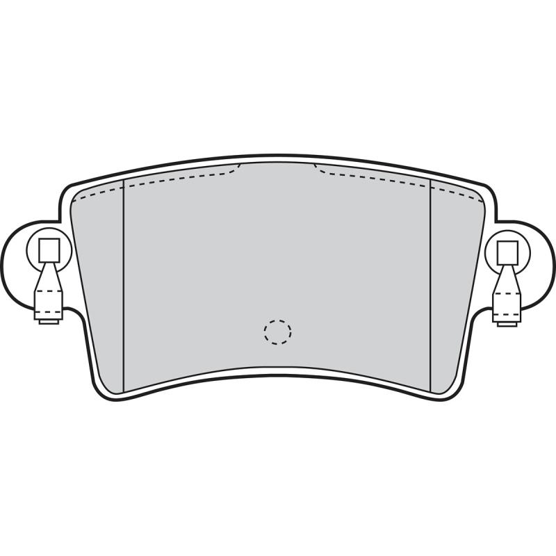 Jeu de 4 plaquettes de frein arrière VALEO 302034 - Visuel 1
