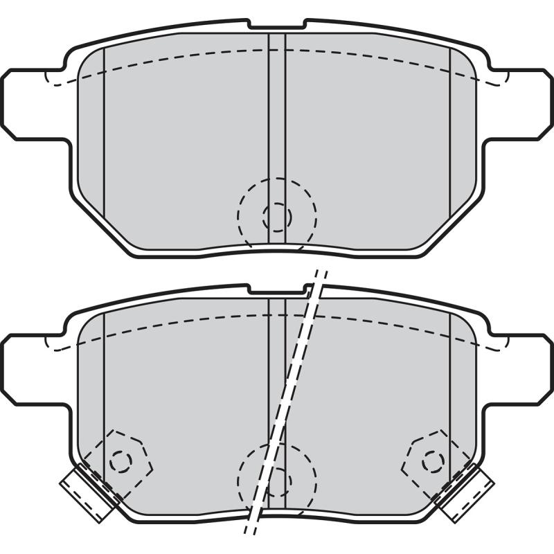 Jeu de 4 plaquettes de frein arrière VALEO 302085 - Visuel 1