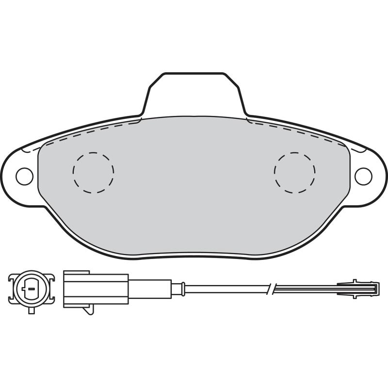 Jeu de 4 plaquettes de frein avant VALEO 302093 - Visuel 1