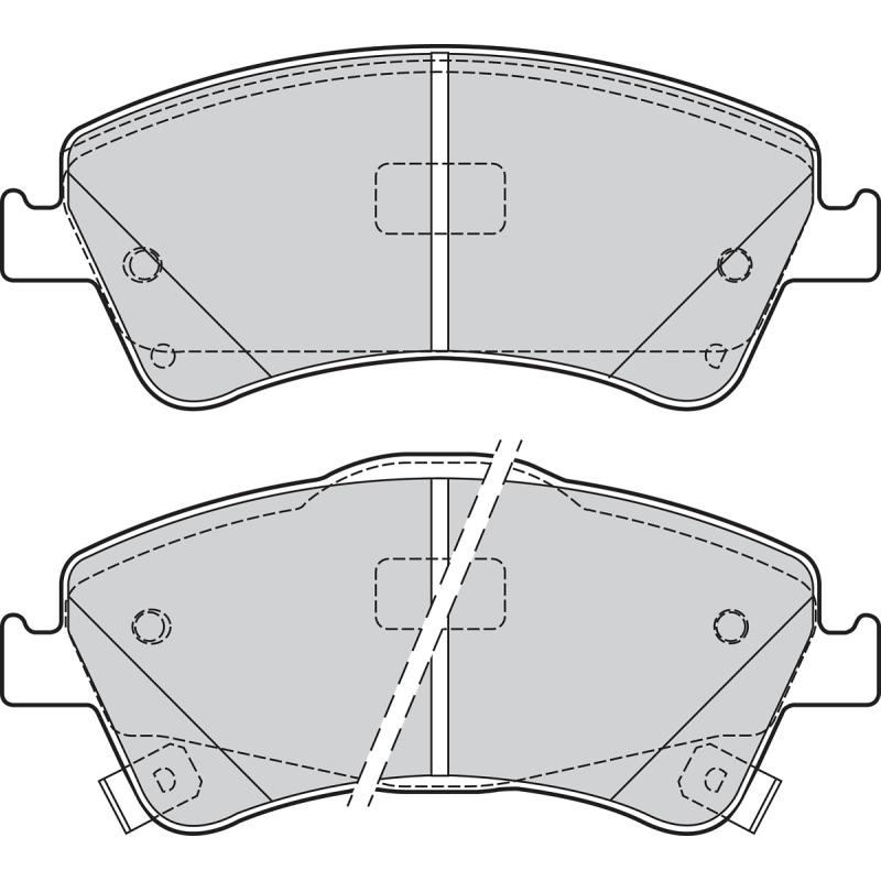 Jeu de 4 plaquettes de frein avant VALEO 302125 - Visuel 1