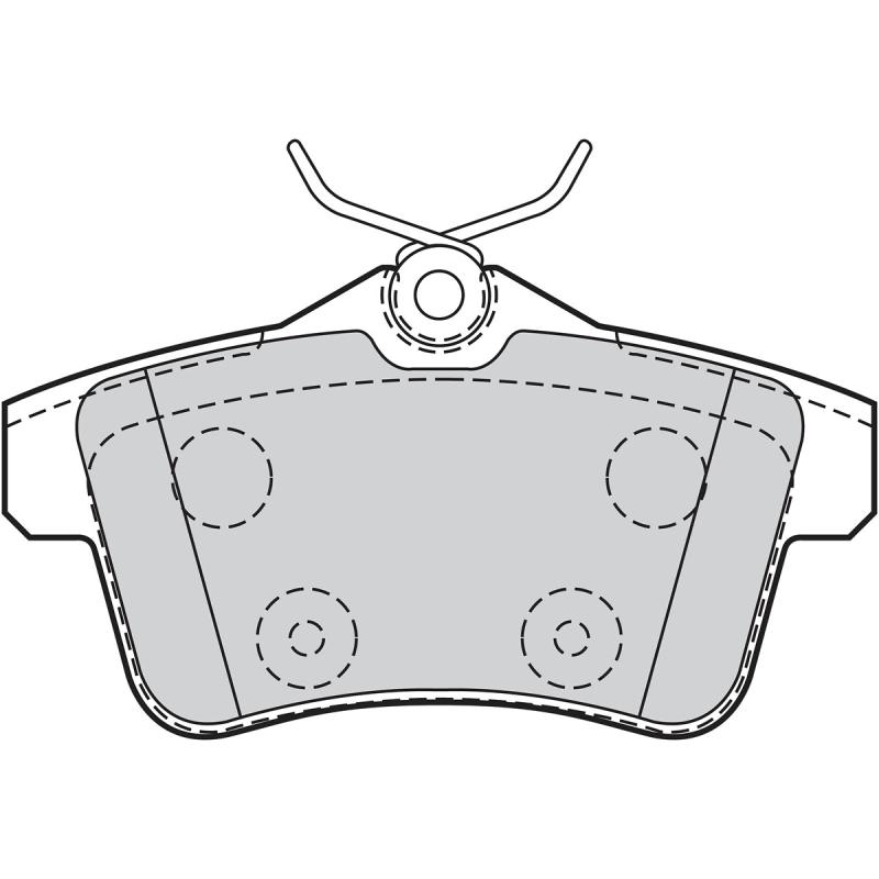 Jeu de 4 plaquettes de frein arrière VALEO 302126 - Visuel 1