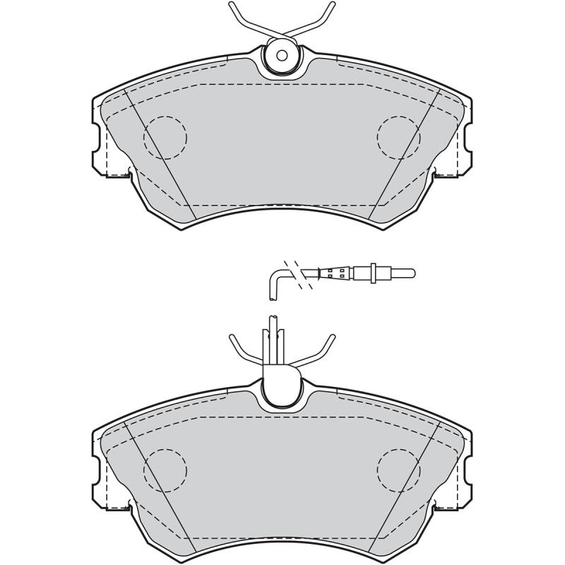 Jeu de 4 plaquettes de frein avant VALEO 302217 - Visuel 1