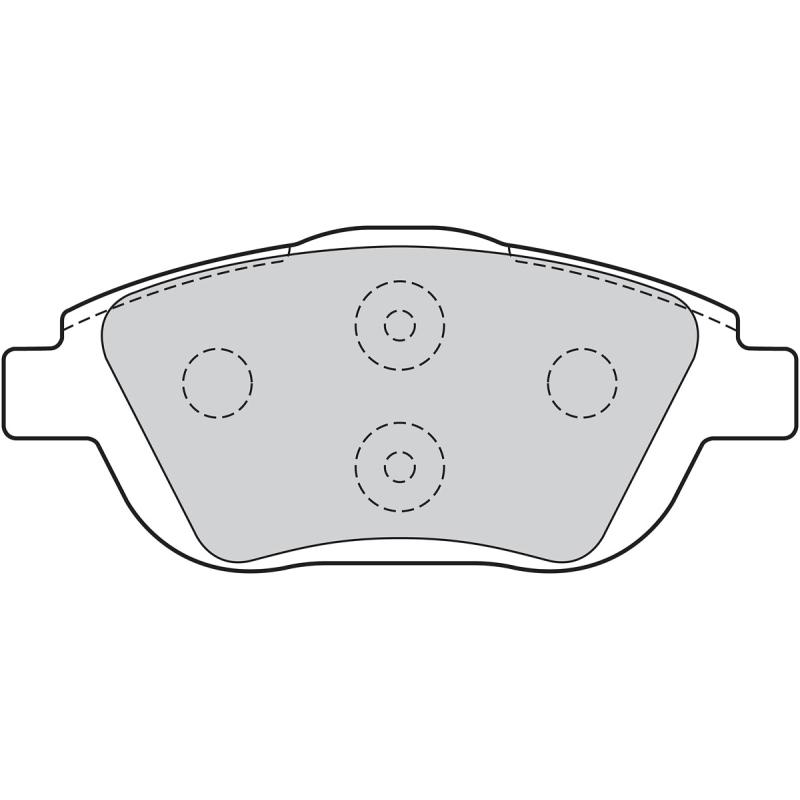 Jeu de 4 plaquettes de frein avant VALEO 302218 - Visuel 1