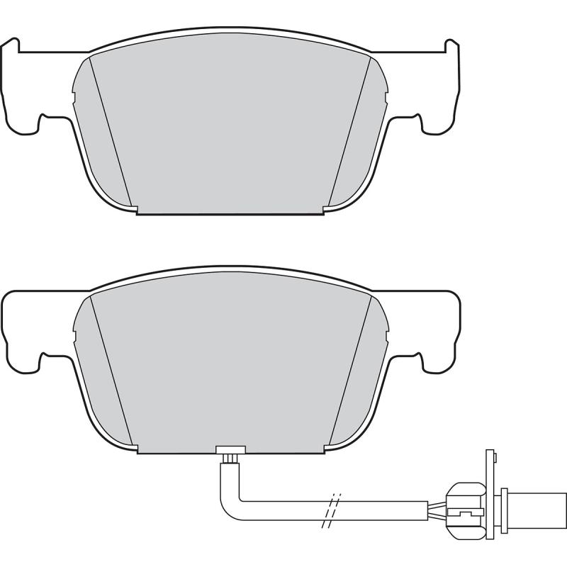 Jeu de 4 plaquettes de frein avant VALEO 302320 - Visuel 1