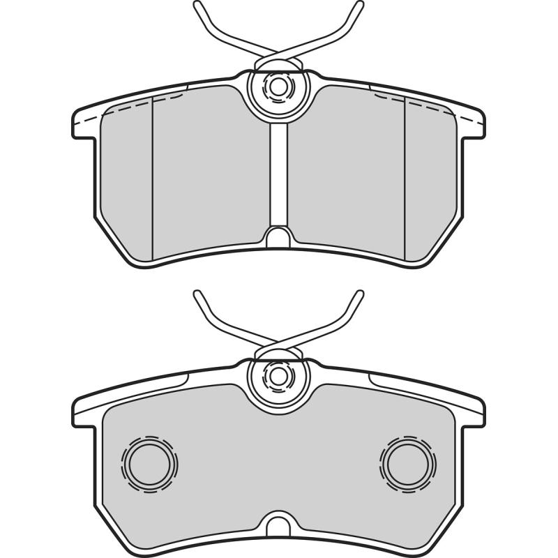Jeu de 4 plaquettes de frein arrière VALEO 302644 - Visuel 1