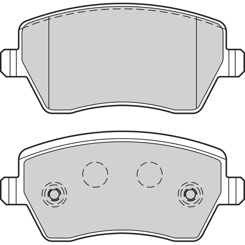 Jeu de 4 plaquettes de frein avant VALEO 302686 - Visuel 1