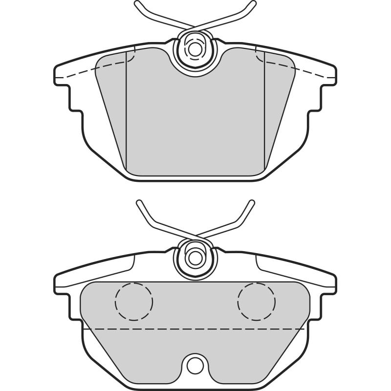 Jeu de 4 plaquettes de frein arrière VALEO 302704 - Visuel 1
