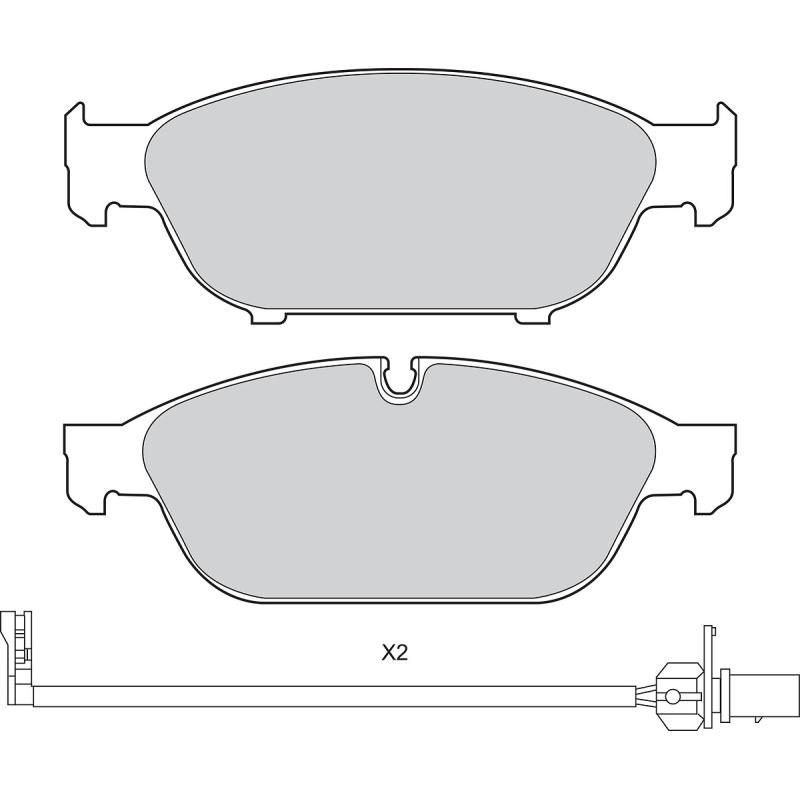 Jeu de 4 plaquettes de frein avant VALEO 302787 - Visuel 1
