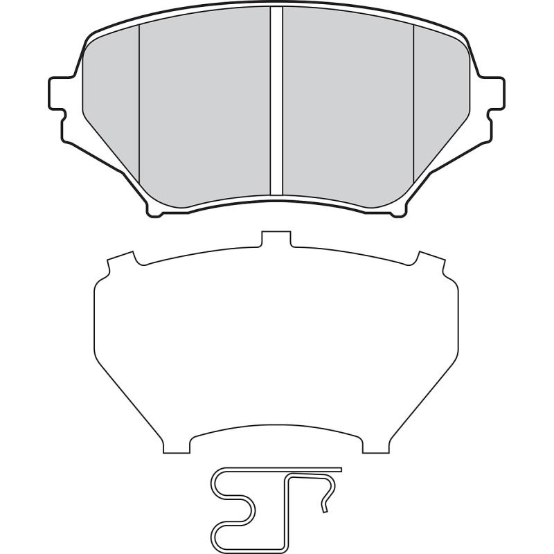 Jeu de 4 plaquettes de frein avant VALEO 302791 - Visuel 1