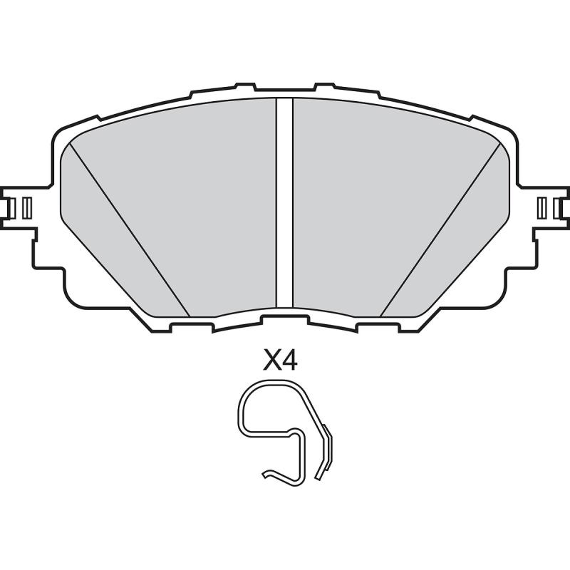 Jeu de 4 plaquettes de frein avant VALEO 302872 - Visuel 1