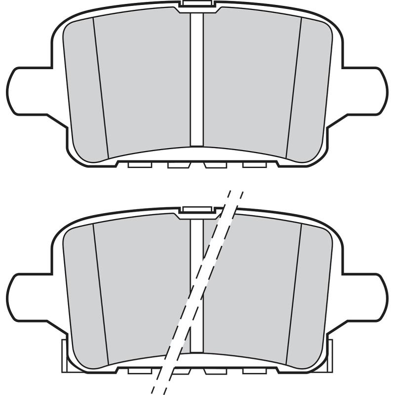 Jeu de 4 plaquettes de frein arrière VALEO 302883 - Visuel 1