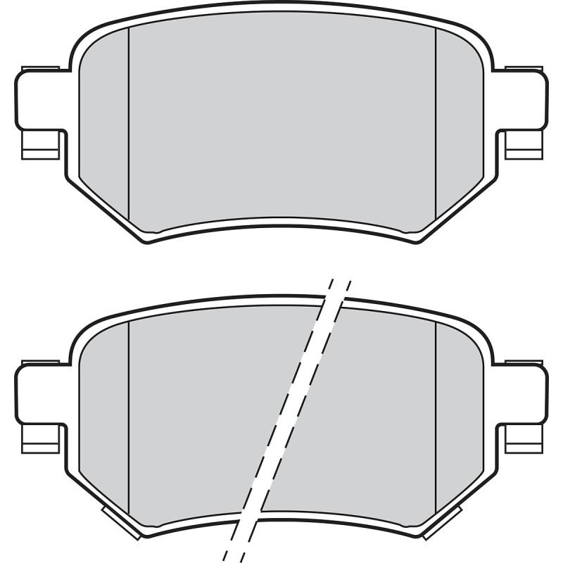 Jeu de 4 plaquettes de frein arrière VALEO 302895 - Visuel 1