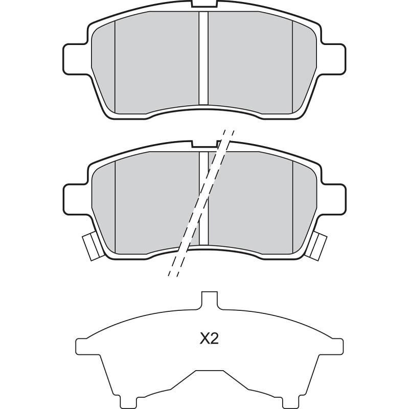 Jeu de 4 plaquettes de frein avant VALEO 302921 - Visuel 1