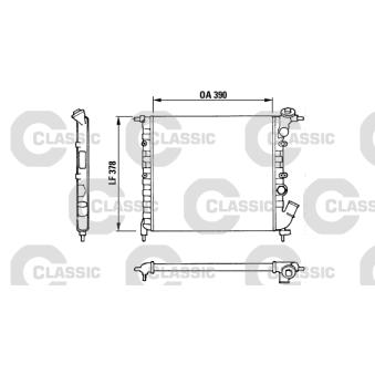 Radiateur, refroidissement du moteur VALEO 316655