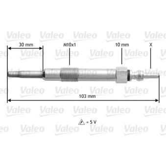 Bougie de préchauffage VALEO OEM 93190433