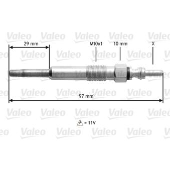 Bougie de préchauffage VALEO OEM 1207068