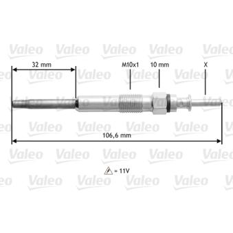 Bougie de préchauffage VALEO OEM 2248059