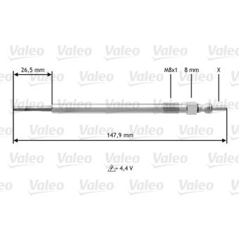 Bougie de préchauffage VALEO OEM 11595001