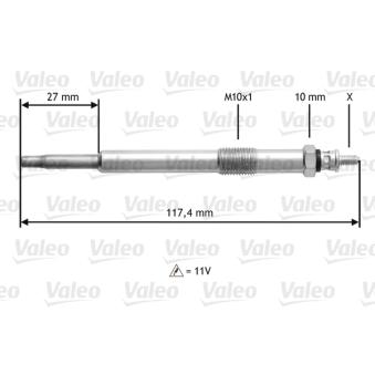 Bougie de préchauffage VALEO OEM 1473356
