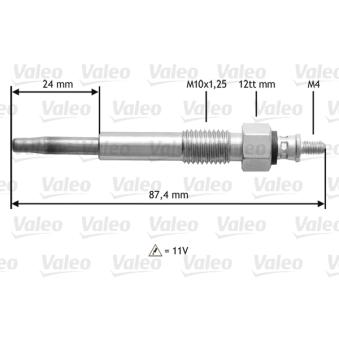 Bougie de préchauffage VALEO OEM 1214311