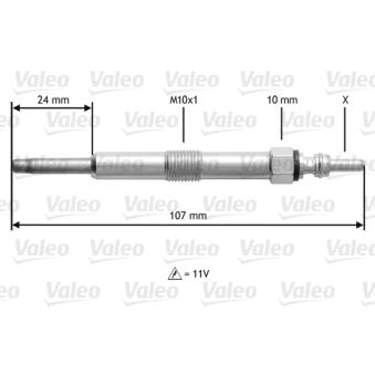 Bougie de préchauffage VALEO OEM ERR6066 Bougie de préchauffage VALEO OEM ERR6066
